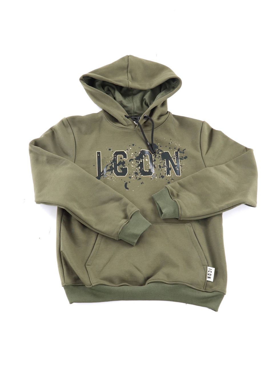Felpa da Ragazza Con Cappuccio Verde Con Logo