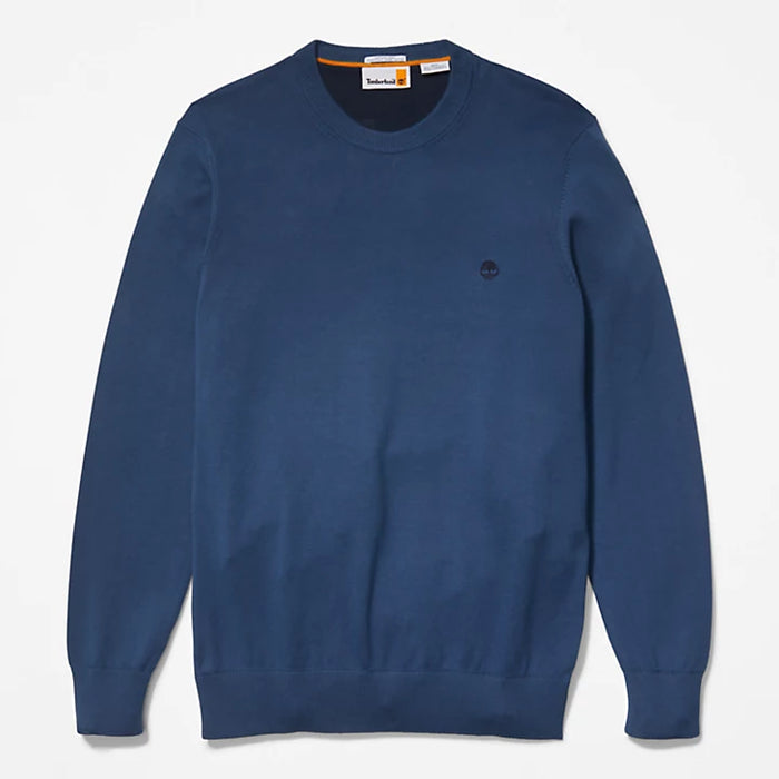 Maglione Girocollo in cotone blu