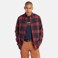 Camicia Heavy Flannel Plaid Dark Sapphire Yd