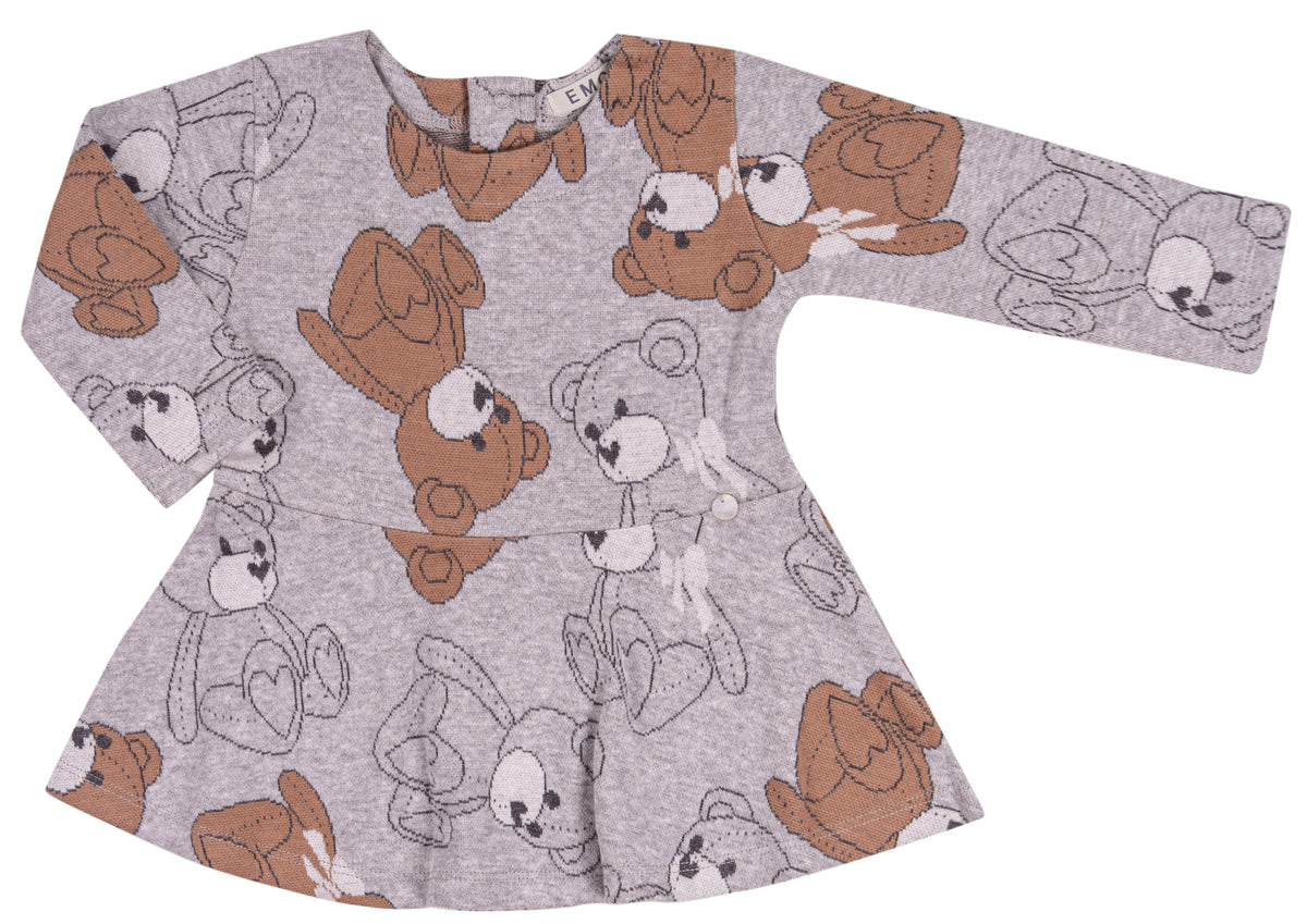 Vestito In Felpa Grigio Chiaro