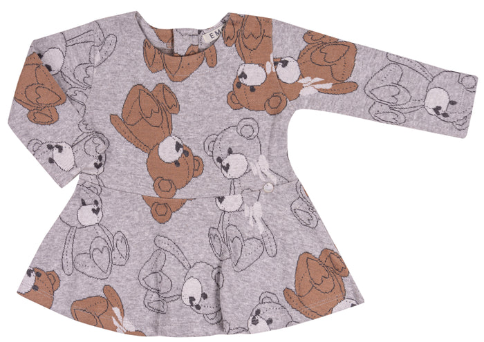 Vestito In Felpa Grigio Chiaro