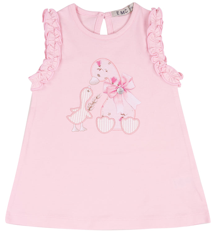 Abito Senza Manica Rosa