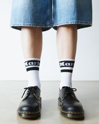 Calzino White Black Organic Cotton Blend