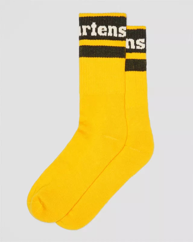 Athletic Logo Sock Yellow Organic Cotton Blend