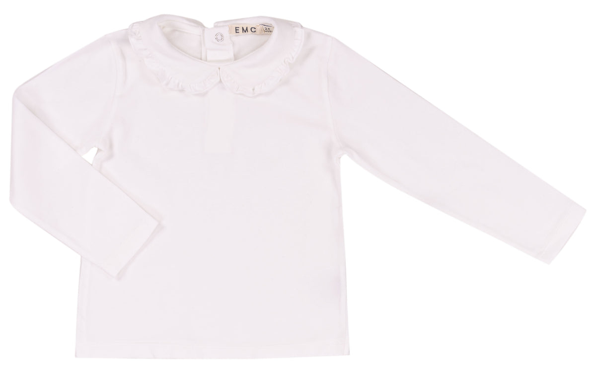 T-Shirt Manica Lunga Bianco Lana