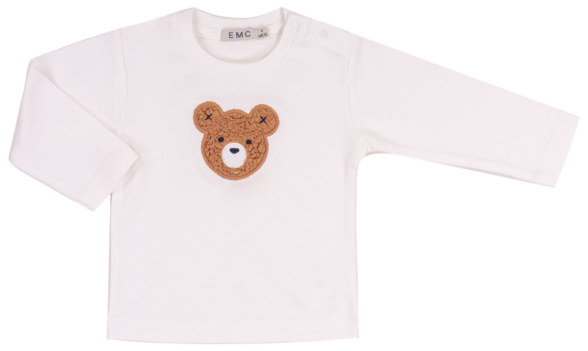 T-Shirt Bianca Con Orsetto