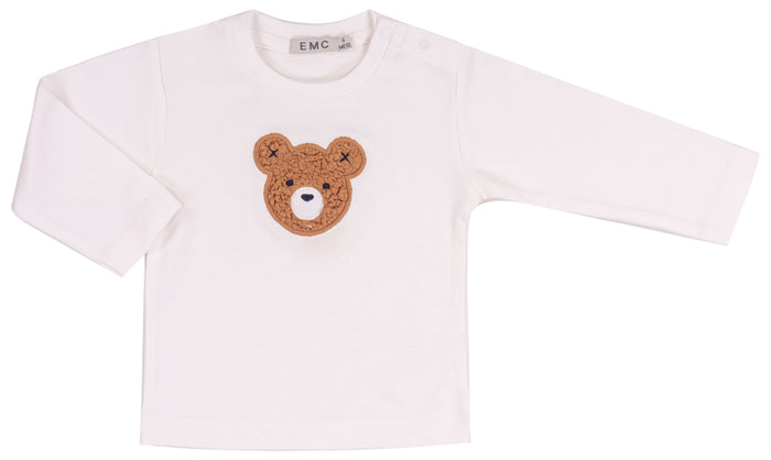 T-Shirt Bianca Con Orsetto