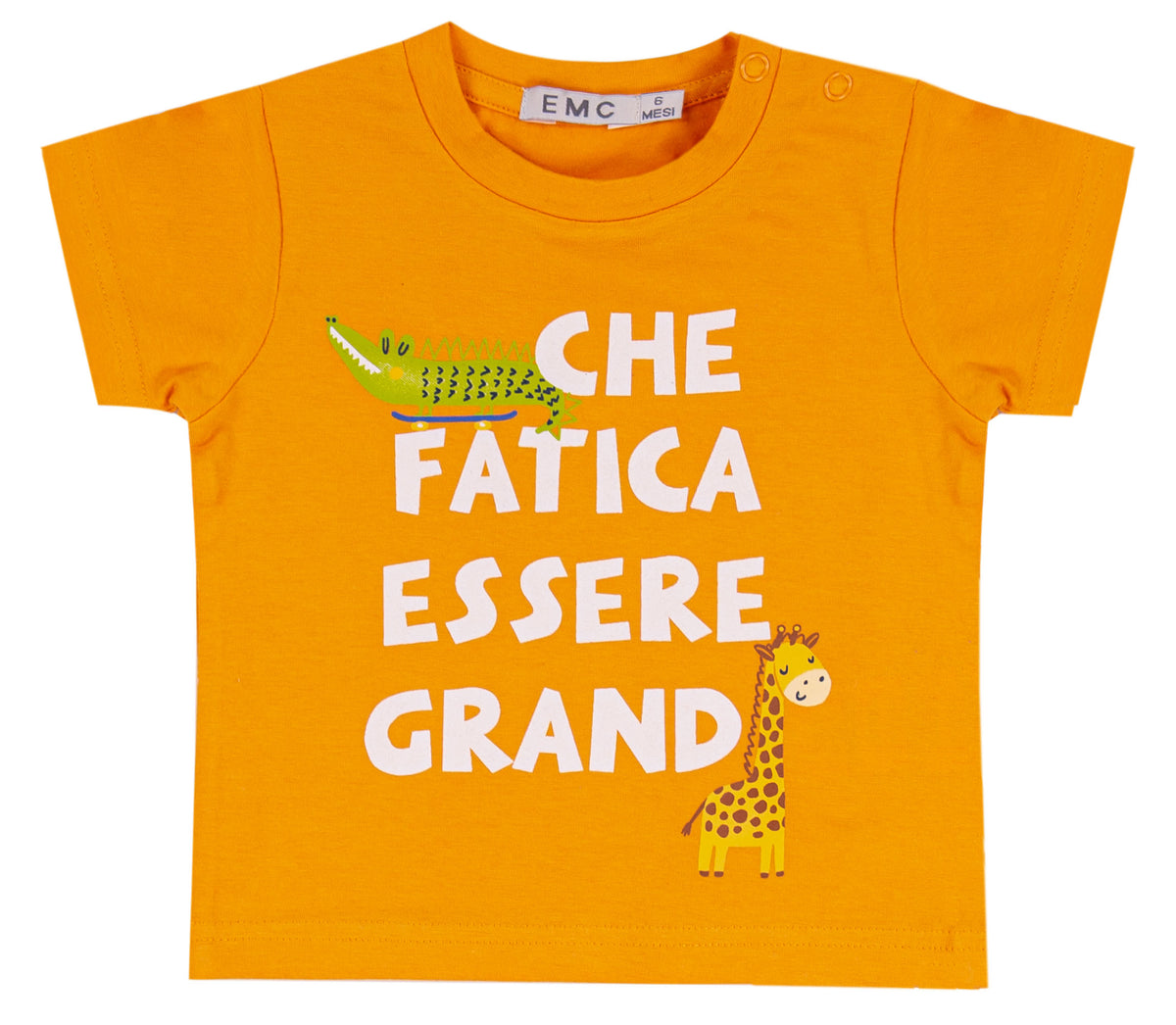 T-Shirt Manica Corta Giallo Zafferano