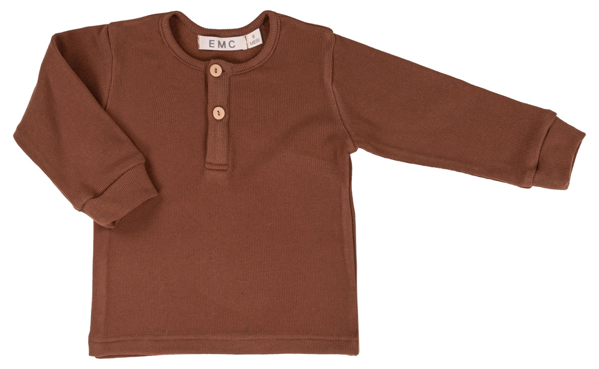 T-Shirt Bottoni Beige