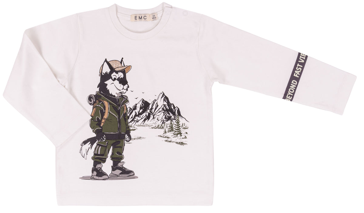 T-Shirt Manica Lunga Bco Lana