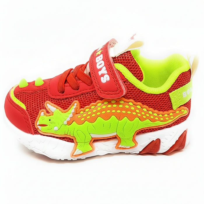 Scarpa Con Luci Triceratopo Rosso