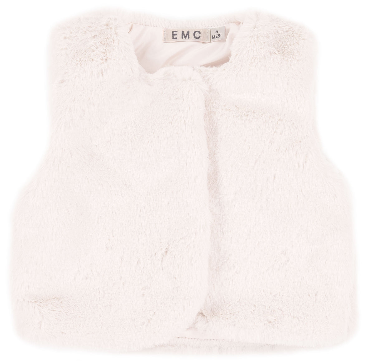 Gilet Bianca In Eco Pelliccia