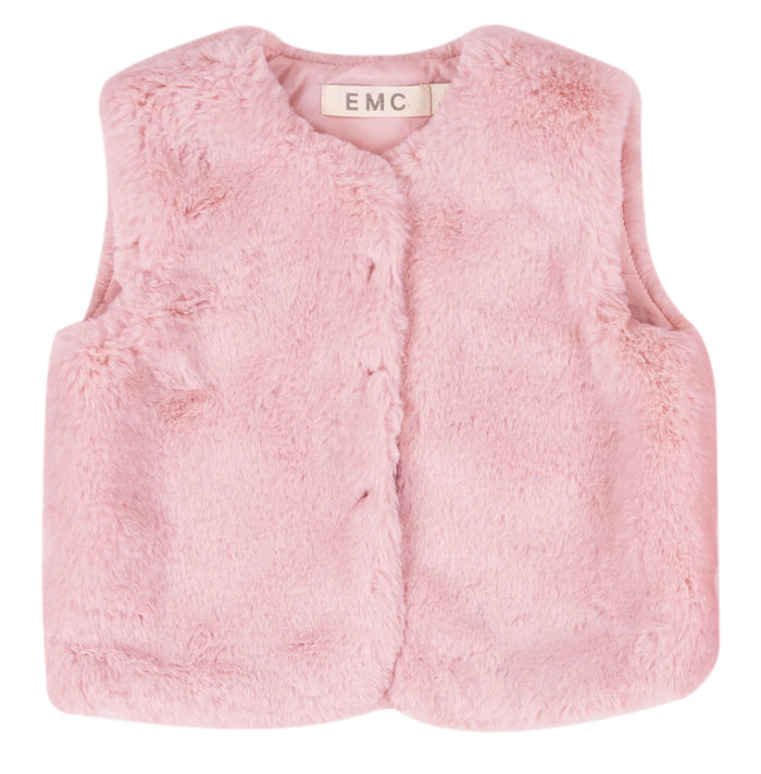 Gilet Pelliccia Rosa