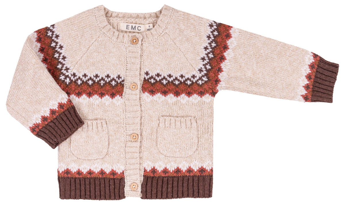 Cardigan Manica Lunga Beige