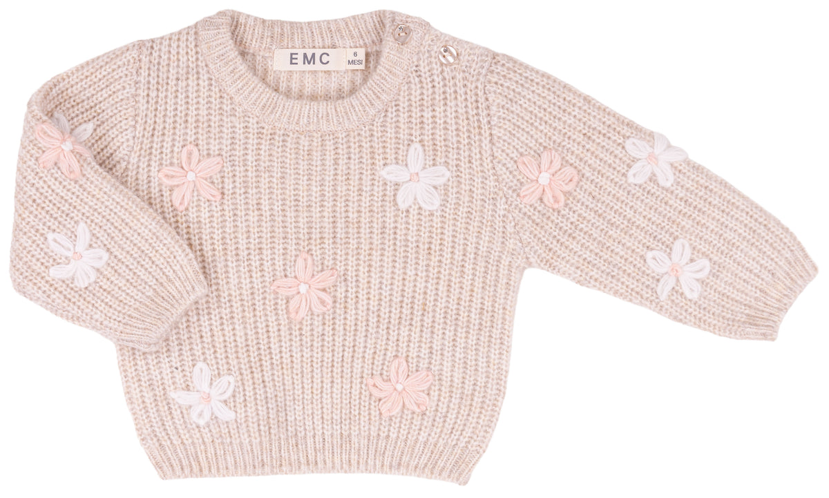 Maglione Manica Lunga Beige