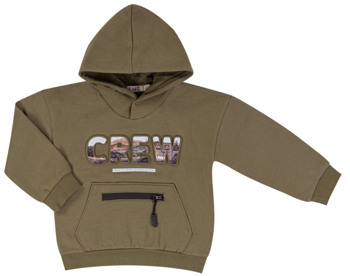 Felpa Con Cappuccio Militare