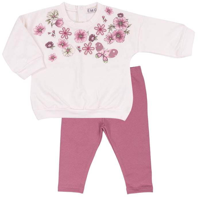 Completo Felpa Fantasia Con Pantalone Rosa