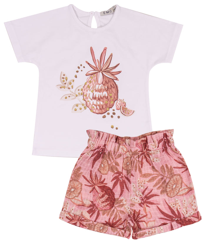 Completo Corto Bco Rosa