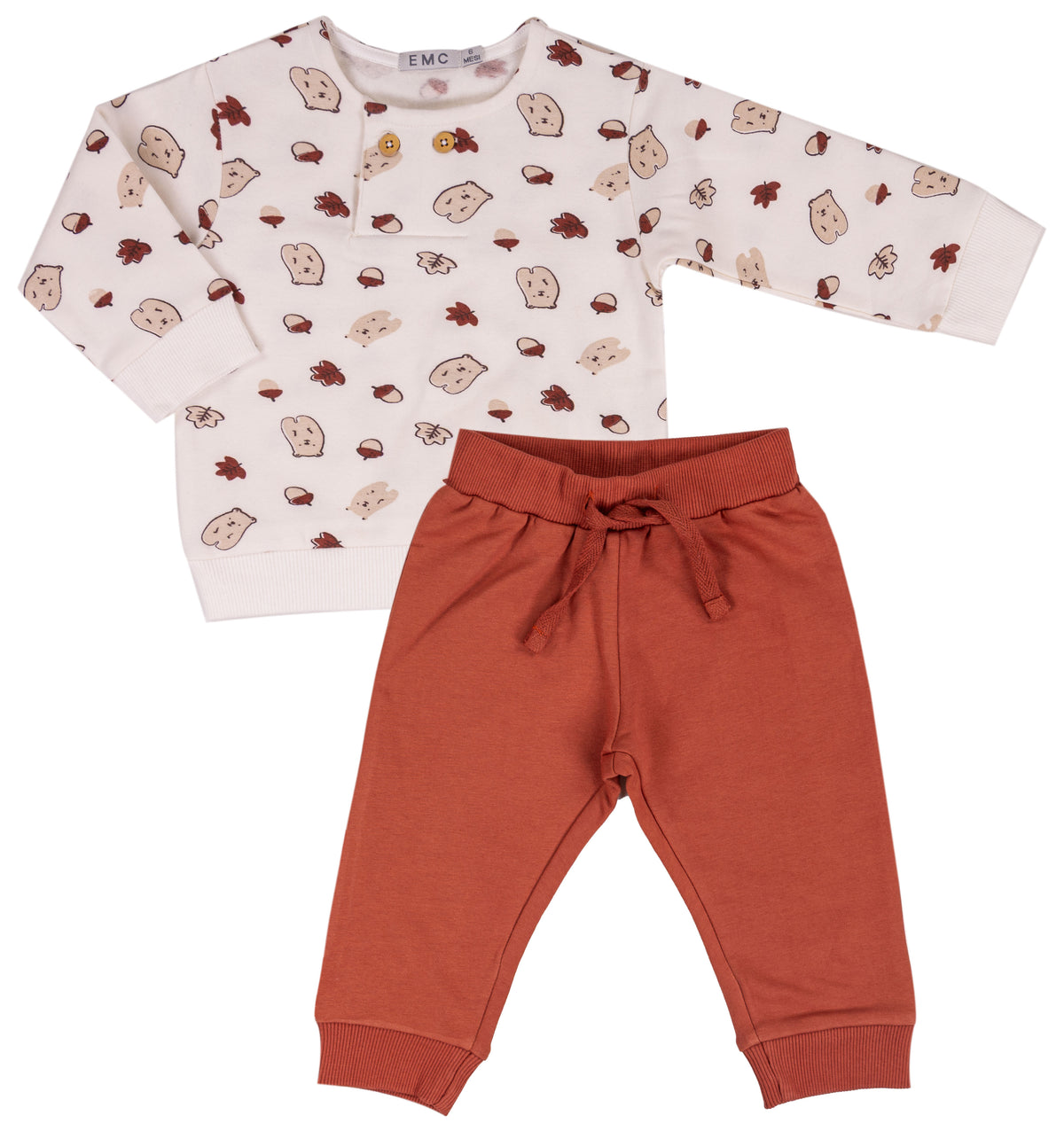 Completo Lungo Bianco Marrone