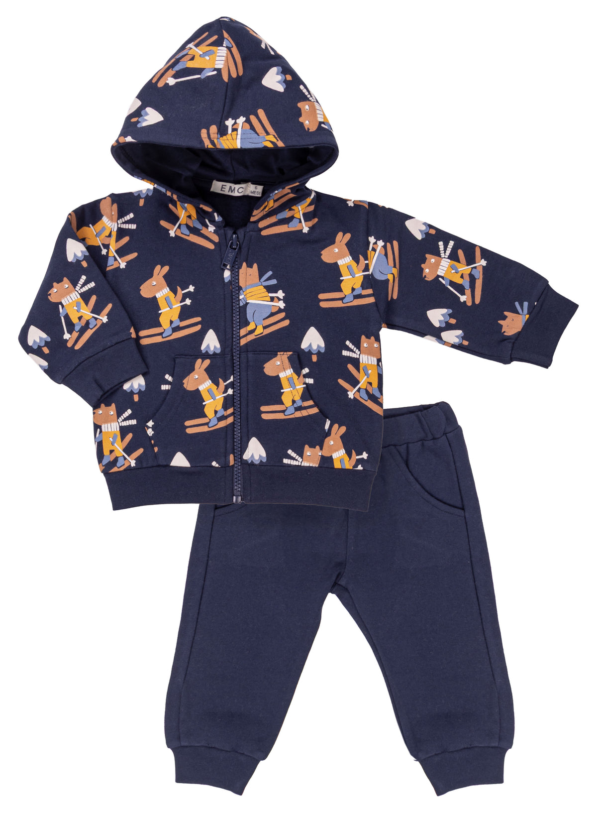 Completo Felpa e Pantalone Blu Scuro