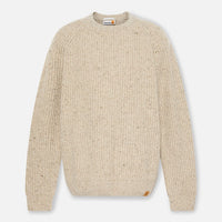 Maglione Girocollo Chunky Da Uomo In Beige