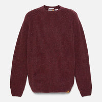 Maglione Girocollo Chunky Da Uomo In Bordeaux