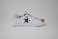 Sneaker Low White/Brown/Silver/Zebra