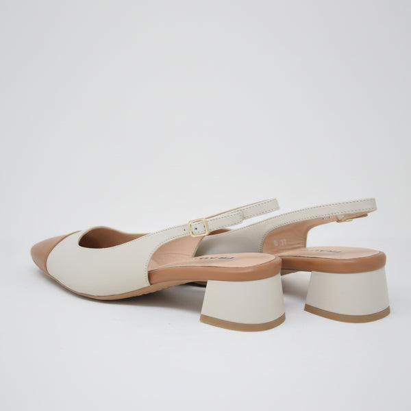 Slingback Con Tacco Bicolor