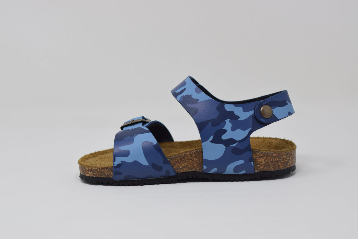 Sandalo Strappo Bambino Blu Camo