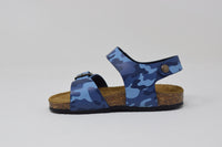 Sandalo Strappo Bambino Blu Camo