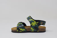 Sandalo Strappo Bambino Verde Camo