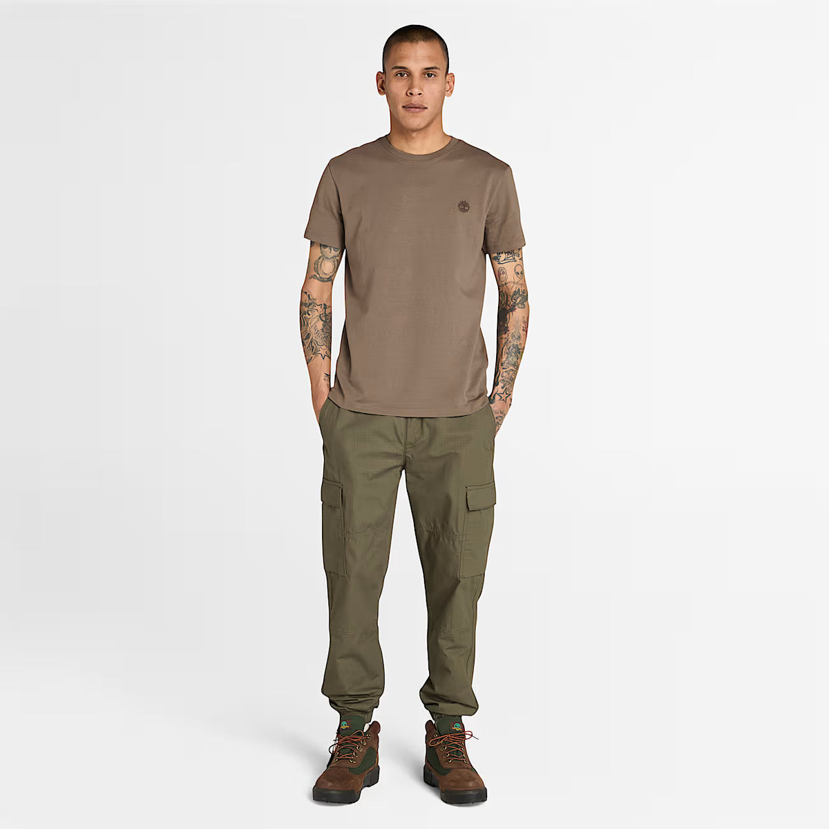 T-Shirt Da Uomo Dunstan River Marrone