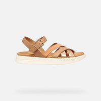 Sandalo Da Donna Con Fascette Marrone