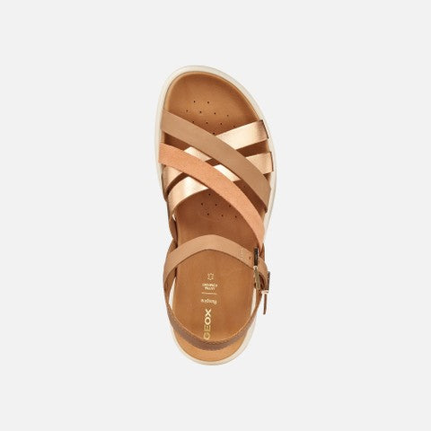 Sandalo Da Donna Con Fascette Marrone