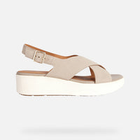 Sandalo Donna Incrocio Taupe