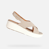 Sandalo Donna Incrocio Taupe
