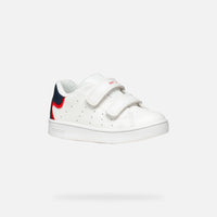 Scarpa Da Bambino Con Strappo Bianca Blu