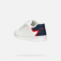 Scarpa Da Bambino Con Strappo Bianca Blu