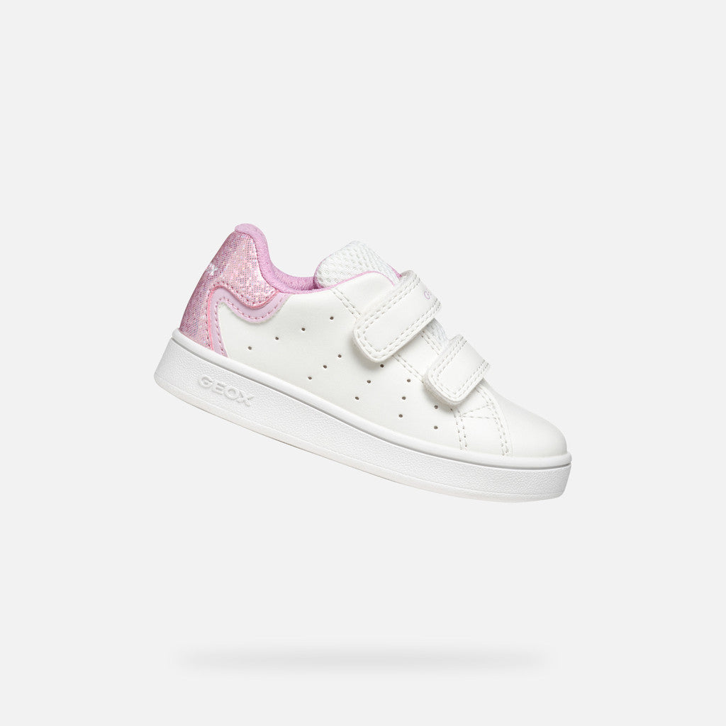 Scarpa Da Bambina Con Strappo Bianca Rosa