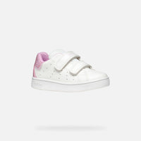 Scarpa Da Bambina Con Strappo Bianca Rosa