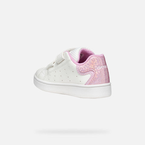 Scarpa Da Bambina Con Strappo Bianca Rosa