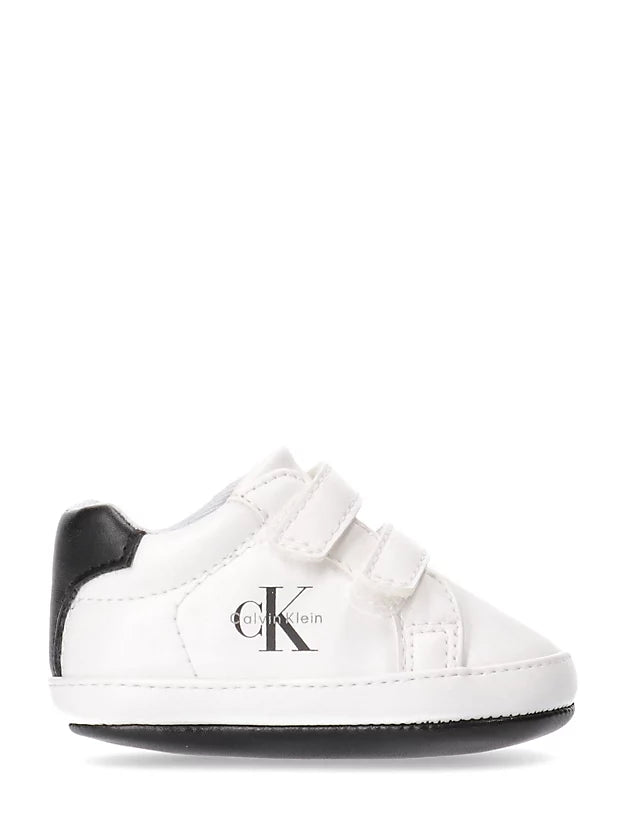 Sneaker Primo Passo Velcro Bianco Nero