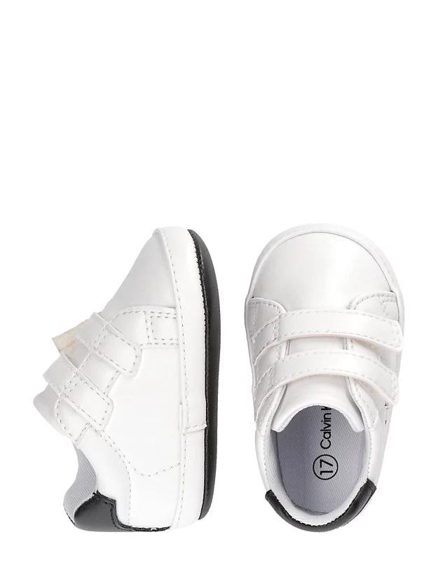 Sneaker Primo Passo Velcro Bianco Nero