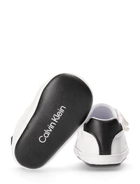 Sneaker Primo Passo Velcro Bianco Nero