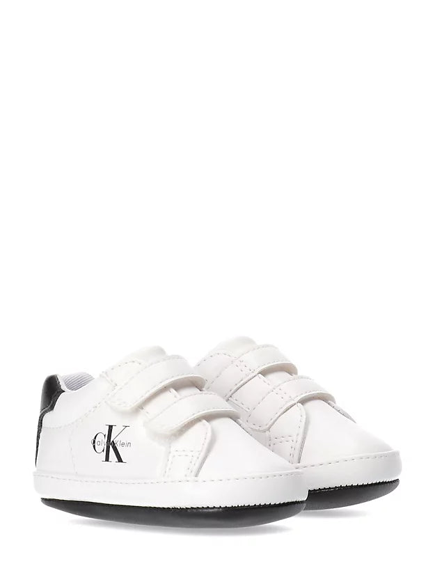 Sneaker Primo Passo Velcro Bianco Nero