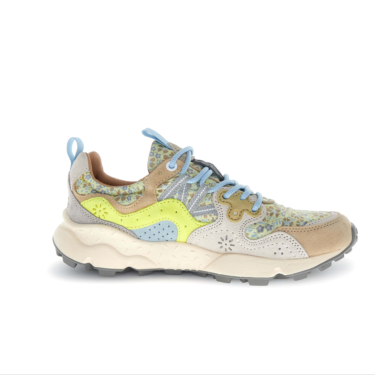 Sneakers Yamano 3 Donna Leo Panna Giallo Fluo