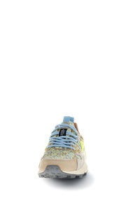 Sneakers Yamano 3 Donna Leo Panna Giallo Fluo