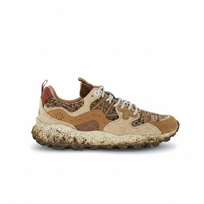 Sneakers Da Donna Yamano 3 Checked Light Brown Cream Bro