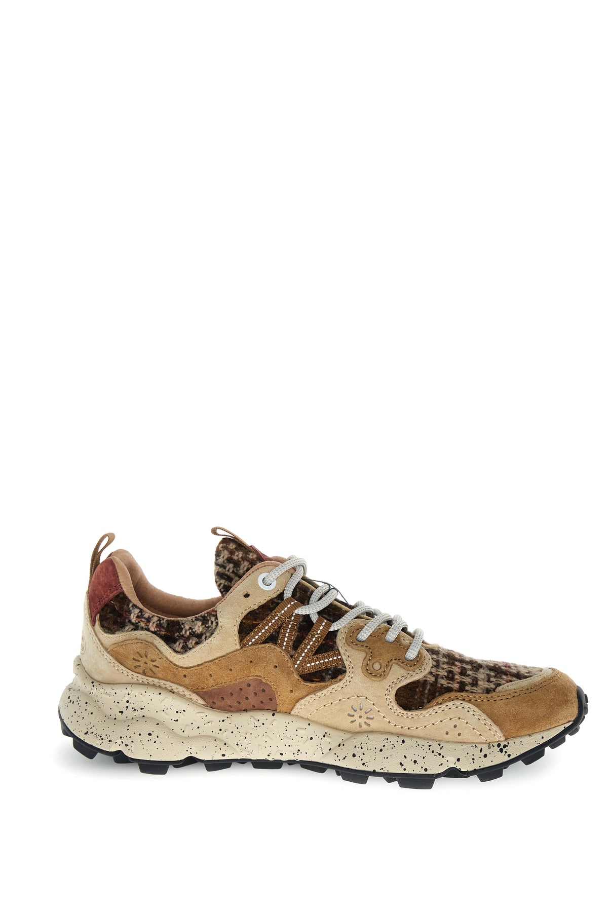 Sneakers Da Donna Yamano 3 Checked Light Brown Cream Bro