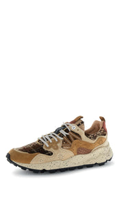 Sneakers Da Donna Yamano 3 Checked Light Brown Cream Bro